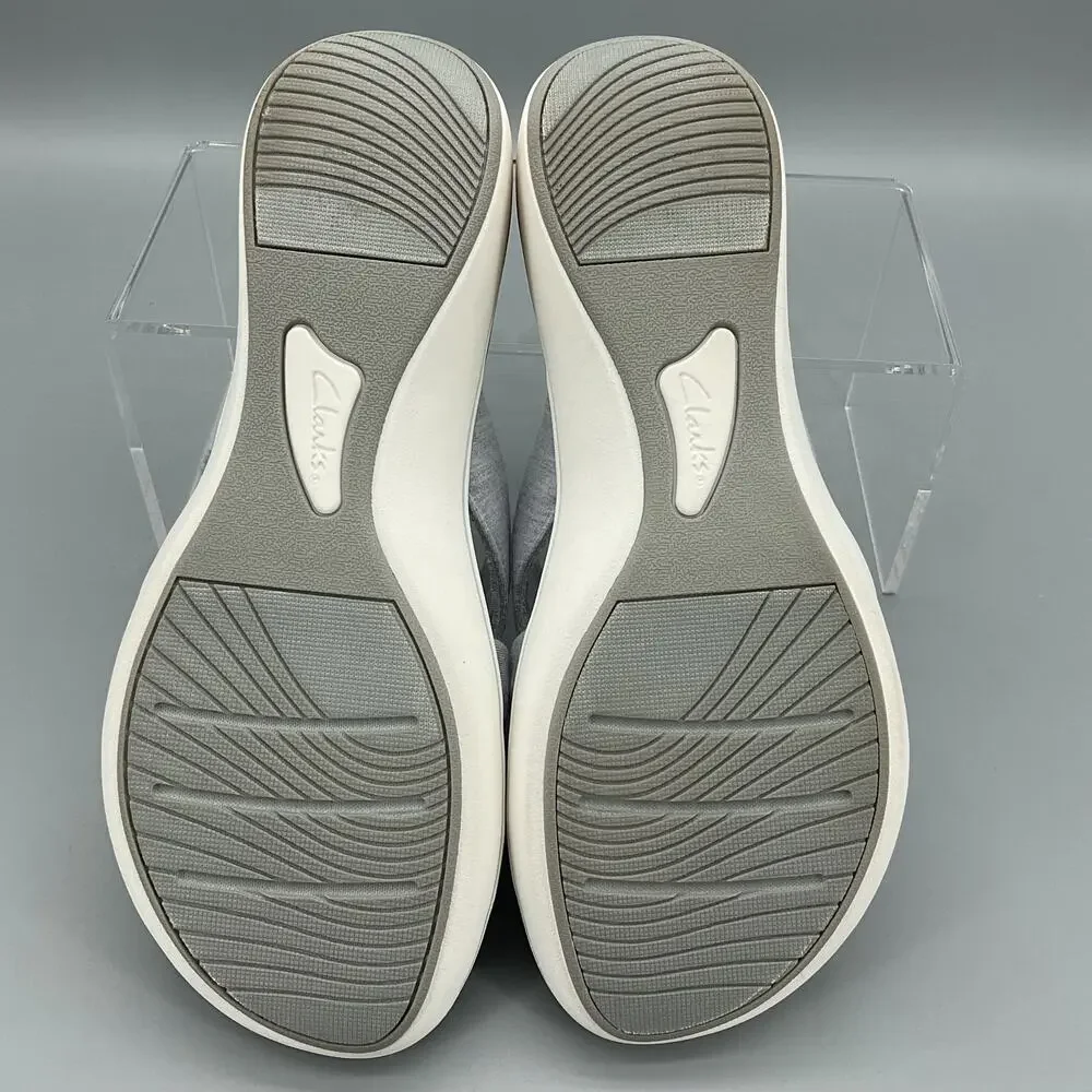 Clark’s Women’s Breeze Rae Cam Thong Slip on Sandals Light Grey Size 9M